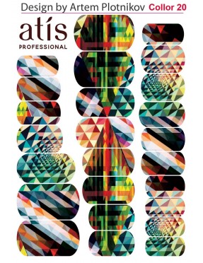 Пленки для дизайна ногтей Atis Abstraсtion 11 (25шт/1лист)