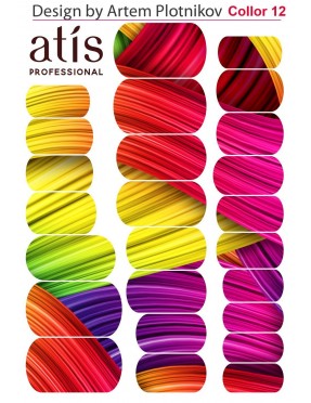 Пленки для дизайна ногтей Atis Paints 1 (25шт/1лист)
