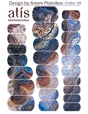 Пленки для дизайна ногтей Atis Textures 3 (25шт/1лист)